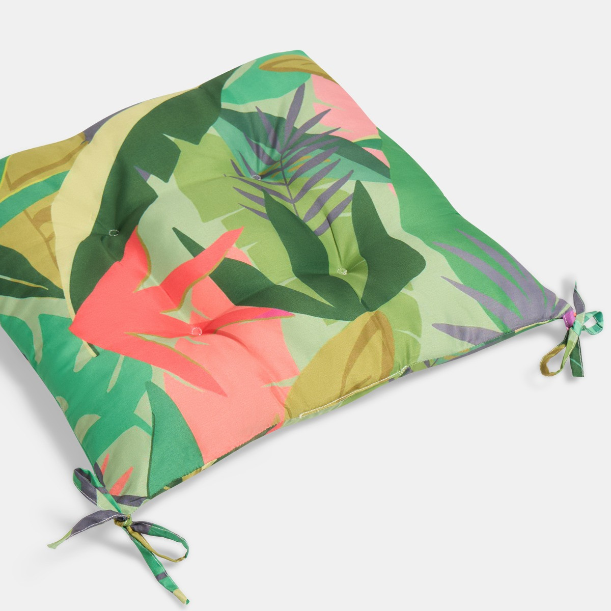 OHS Indoor/Outdoor Palm Print Seat Pads - Green>