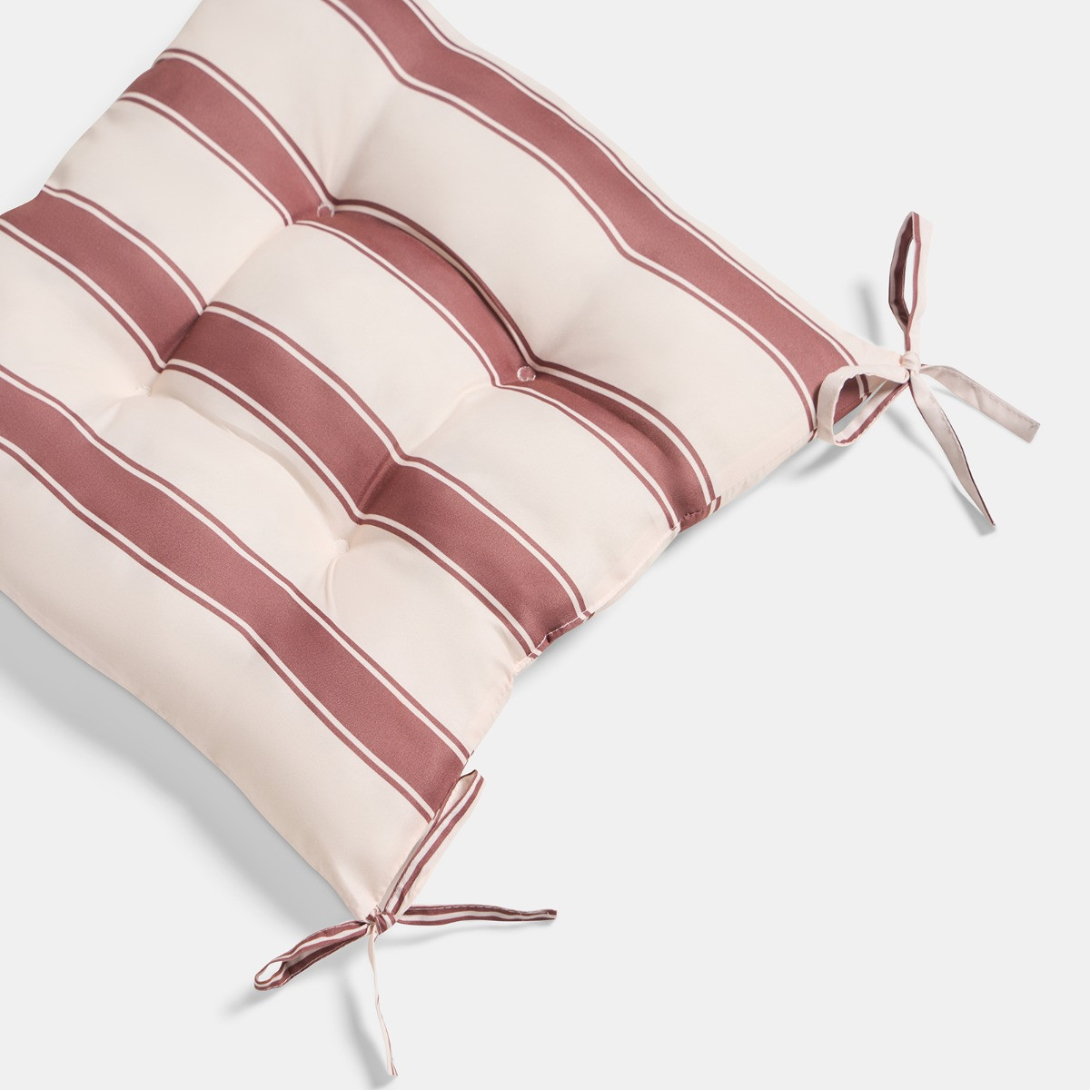 OHS Indoor/Outdoor Stripe Print Seat Pads - Chocolate/Cream>