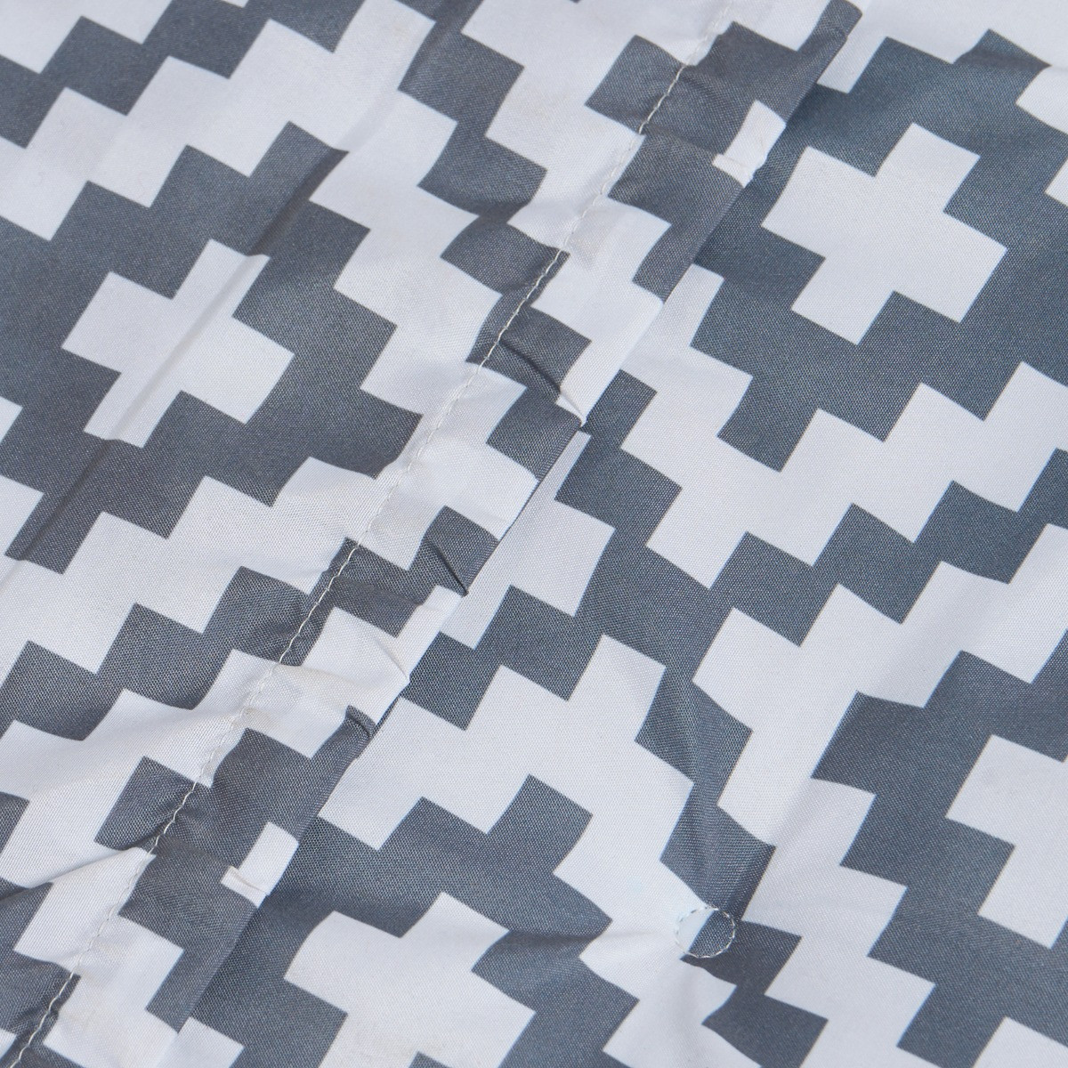 OHS Indoor/Outdoor Geometric Print Seat Pad with Back - Grey>