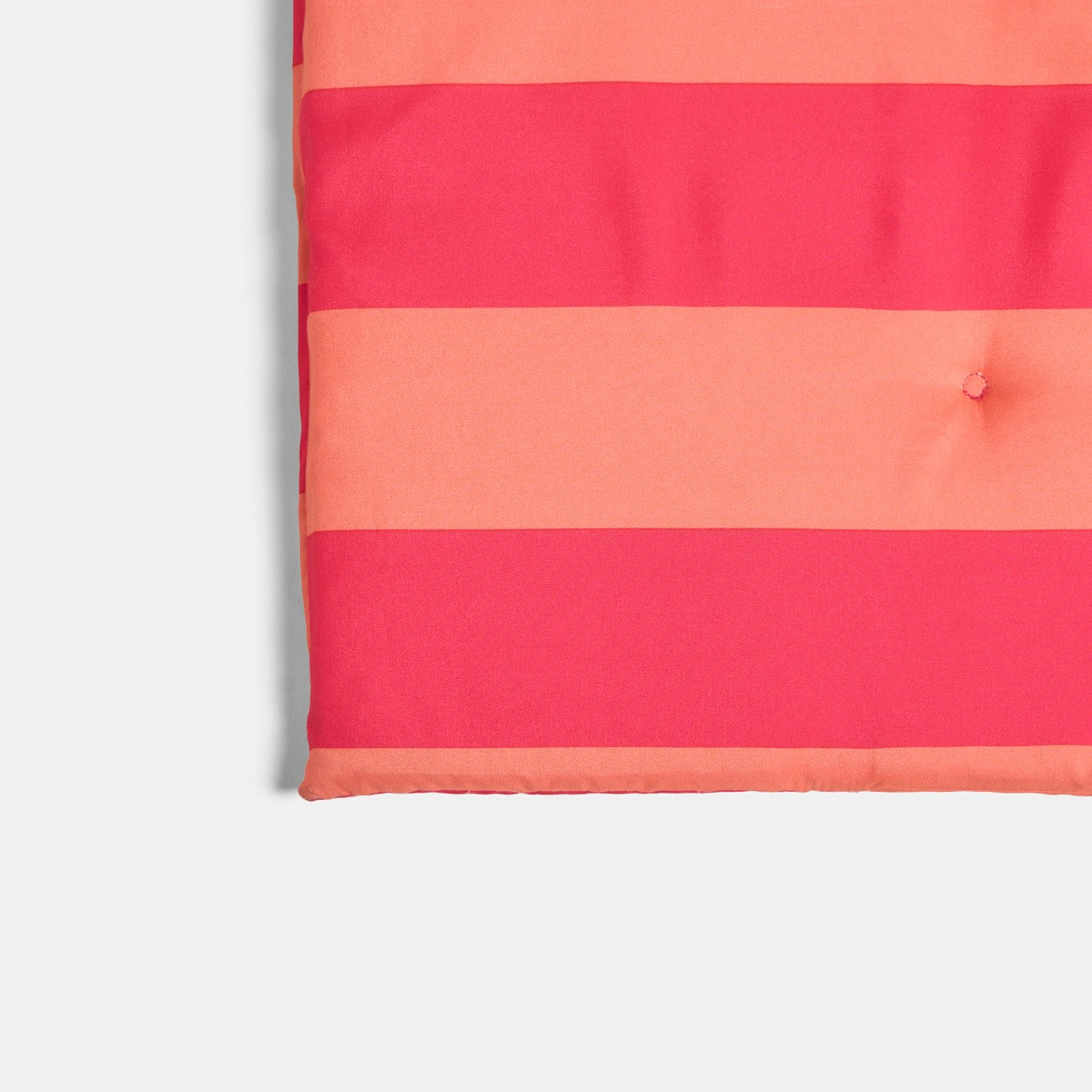 OHS Indoor/Outdoor Stripe Print Seat Pad with Back - Orange/Pink>