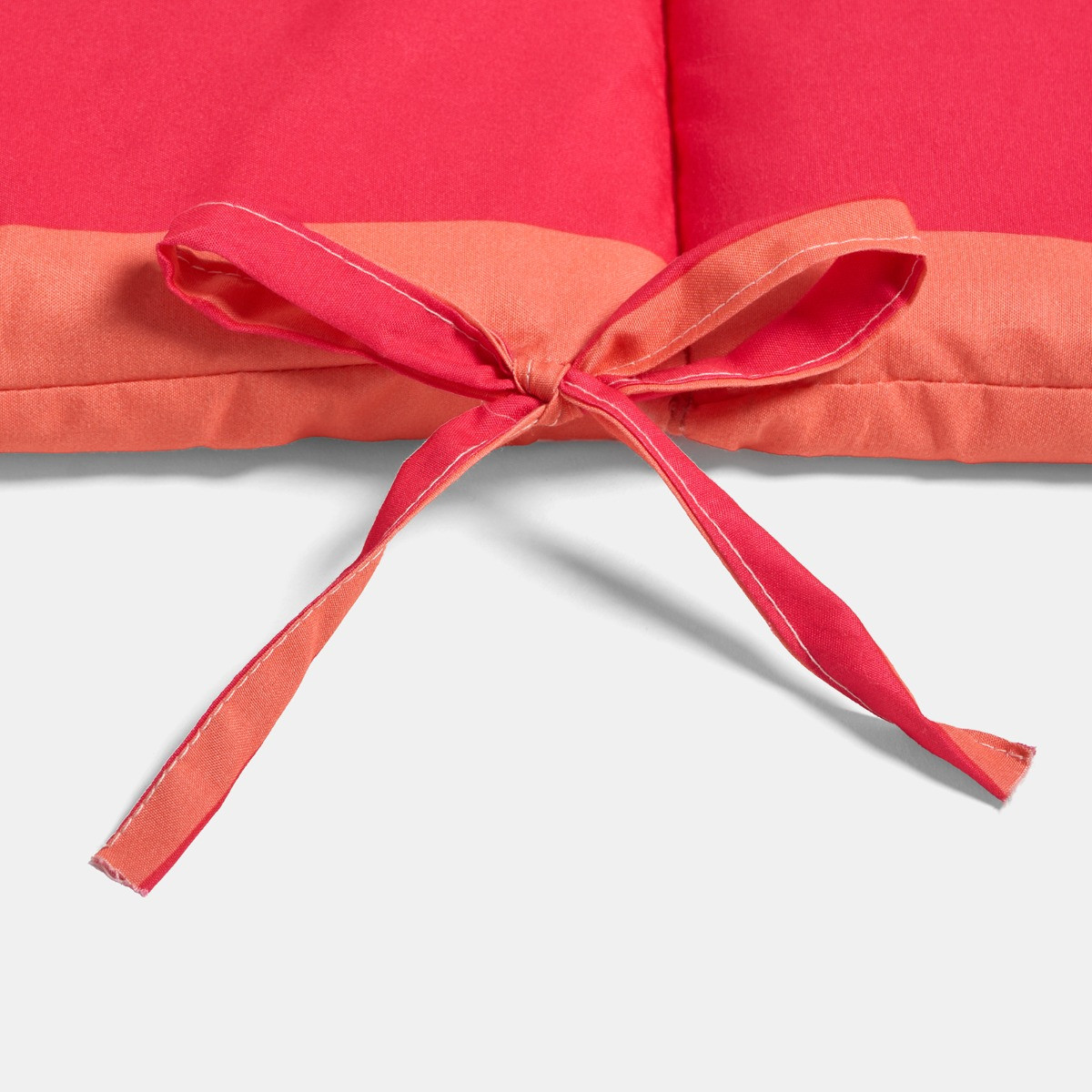 OHS Indoor/Outdoor Stripe Print Seat Pad with Back - Orange/Pink>