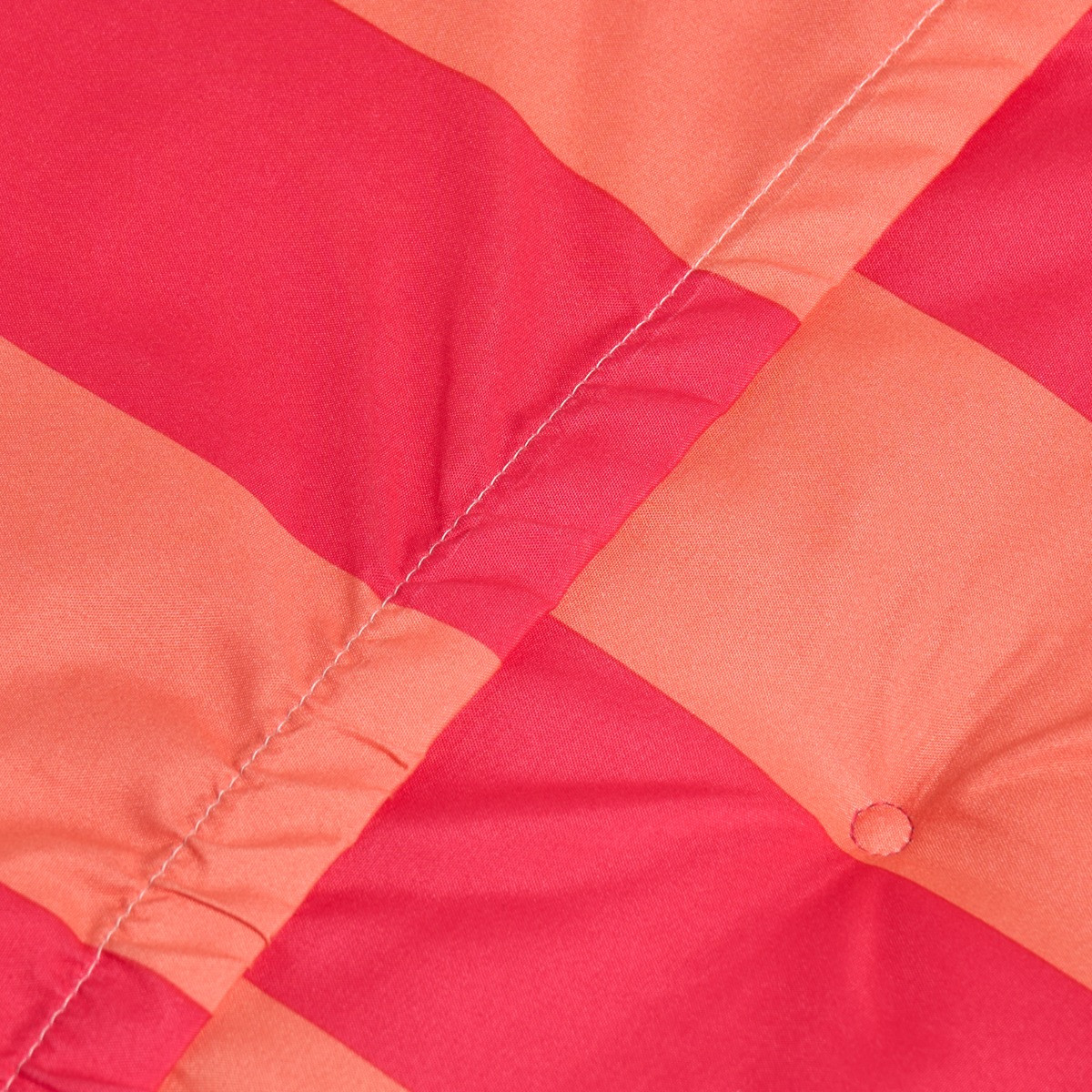 OHS Indoor/Outdoor Stripe Print Seat Pad with Back - Orange/Pink>