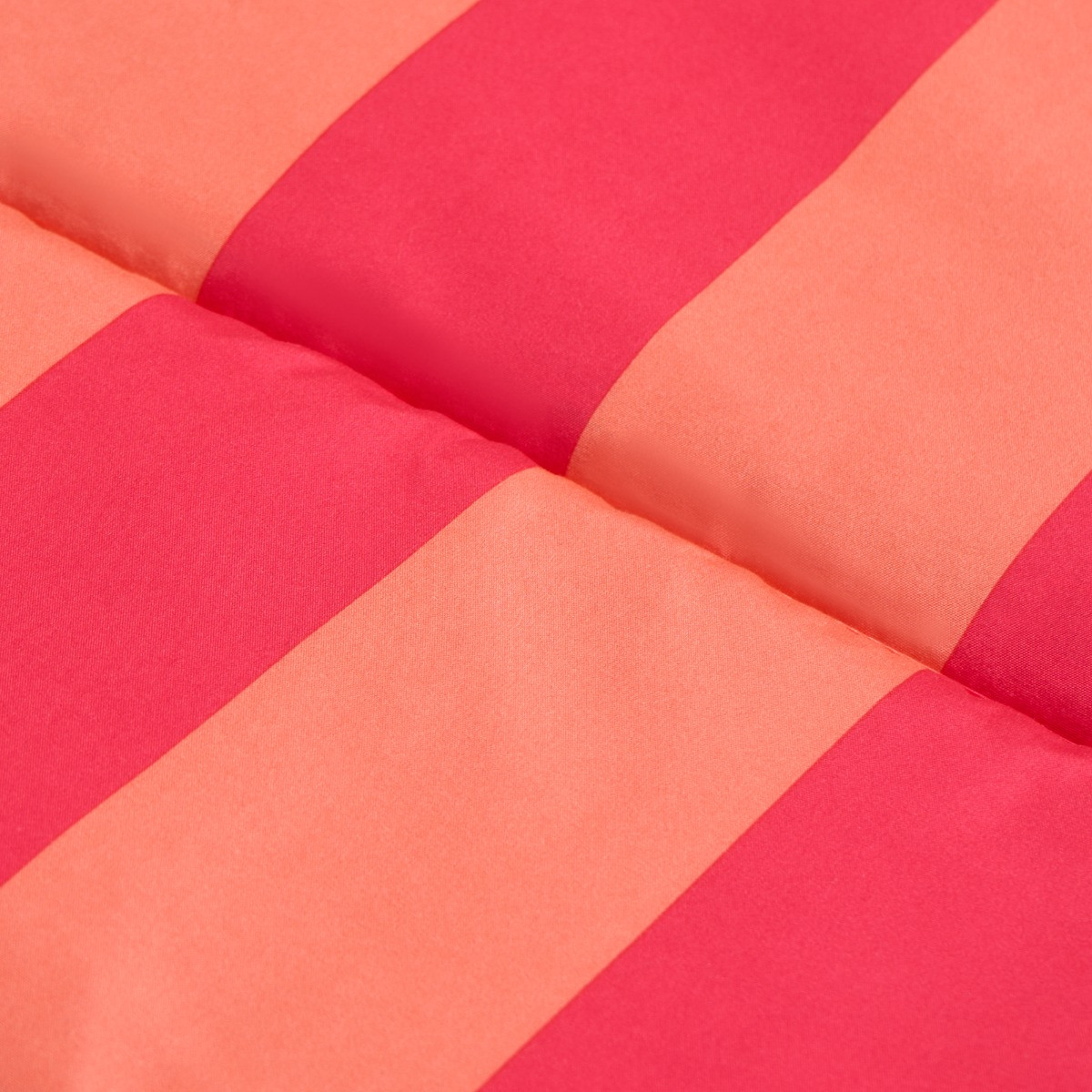 OHS Indoor/Outdoor Stripe Print Seat Pad with Back - Orange/Pink>