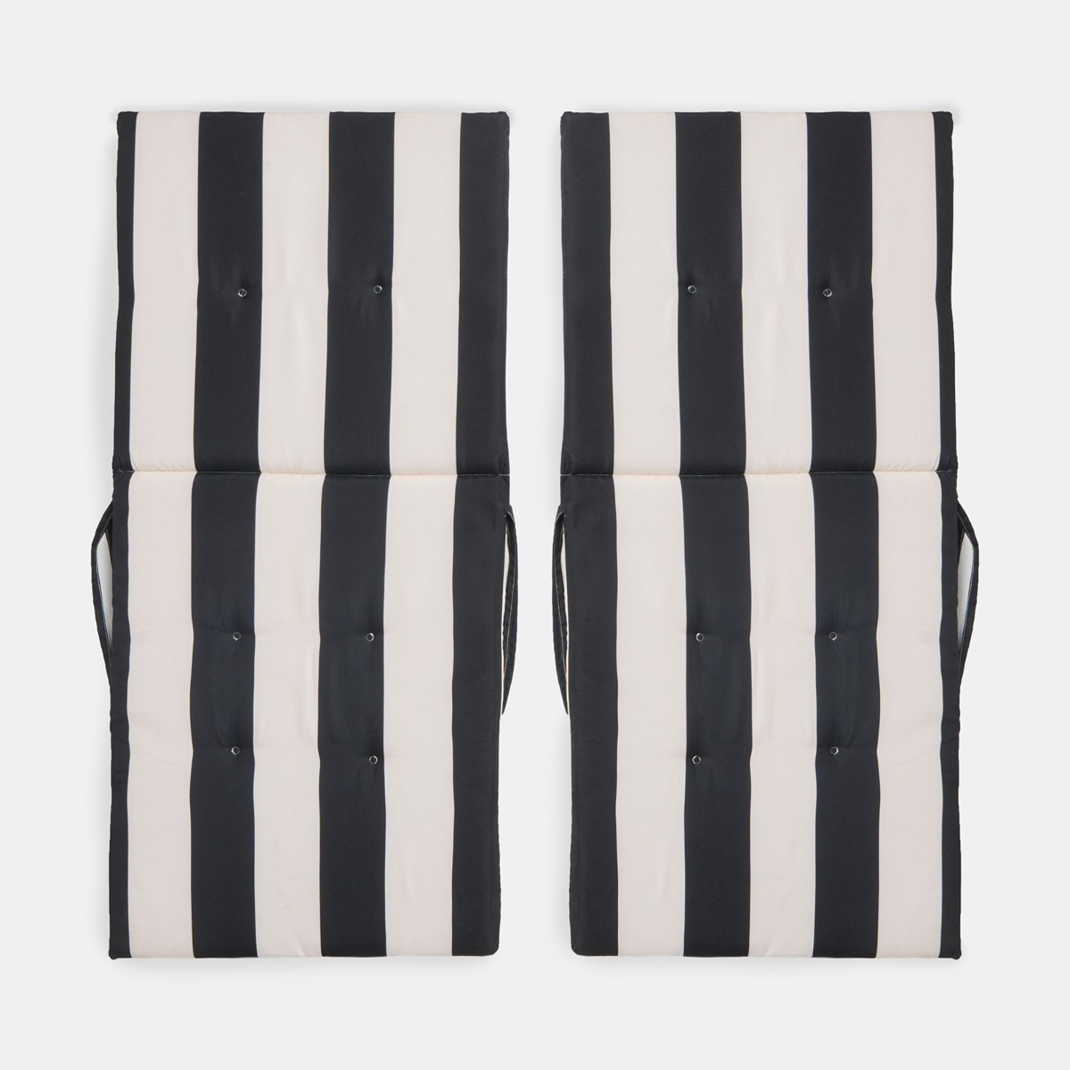 OHS Indoor/Outdoor Stripe Print Seat Pad with Back - Monochrome>