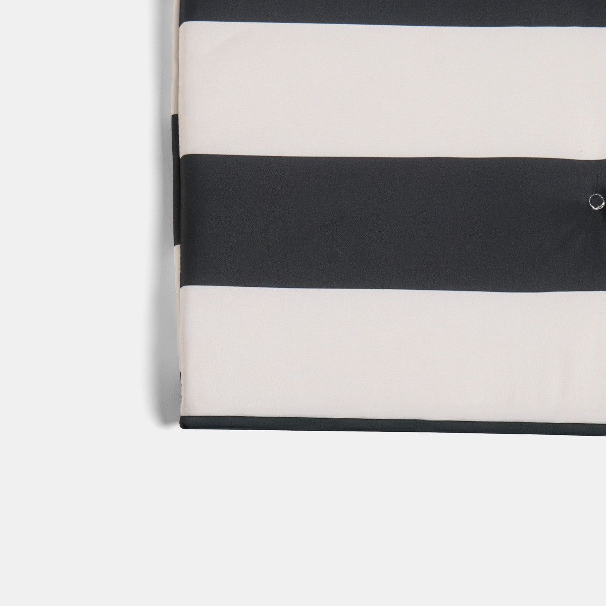 OHS Indoor/Outdoor Stripe Print Seat Pad with Back, Monochrome - 2 Pack>