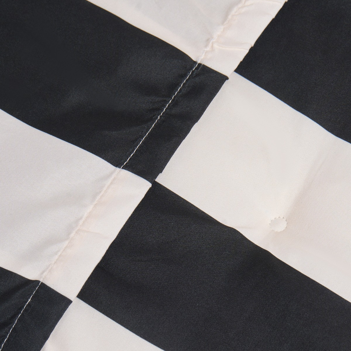 OHS Indoor/Outdoor Stripe Print Seat Pad with Back, Monochrome - 2 Pack>