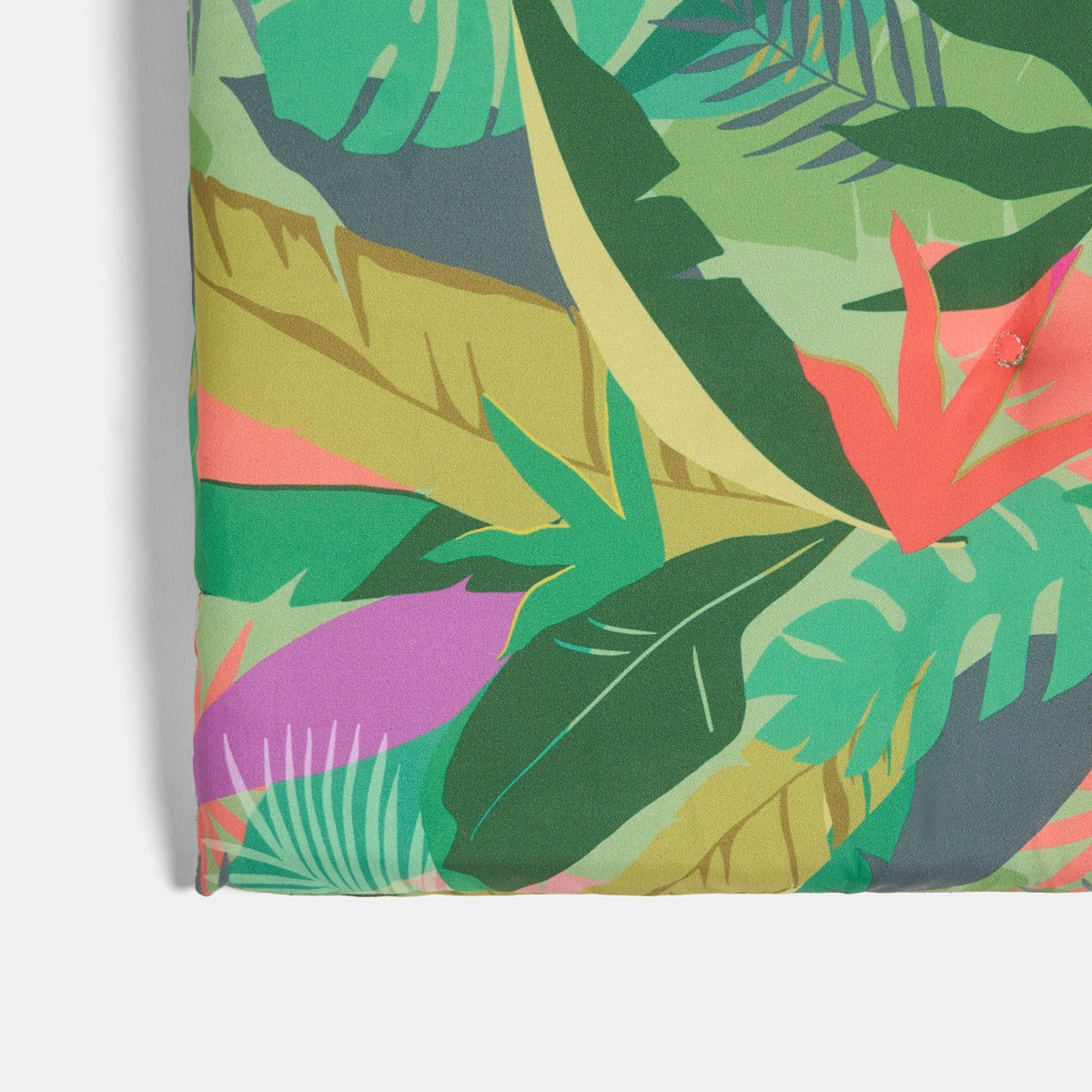 OHS Indoor/Outdoor Palm Print Seat Pad with Back, Green - 2 Pack>