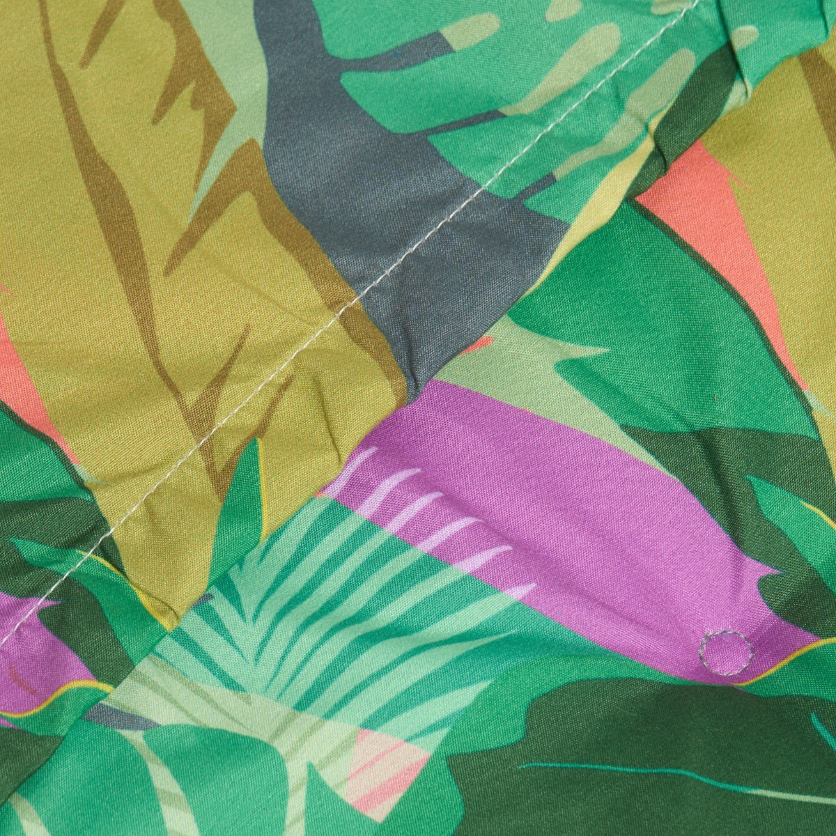 OHS Indoor/Outdoor Palm Print Seat Pad with Back, Green - 2 Pack>