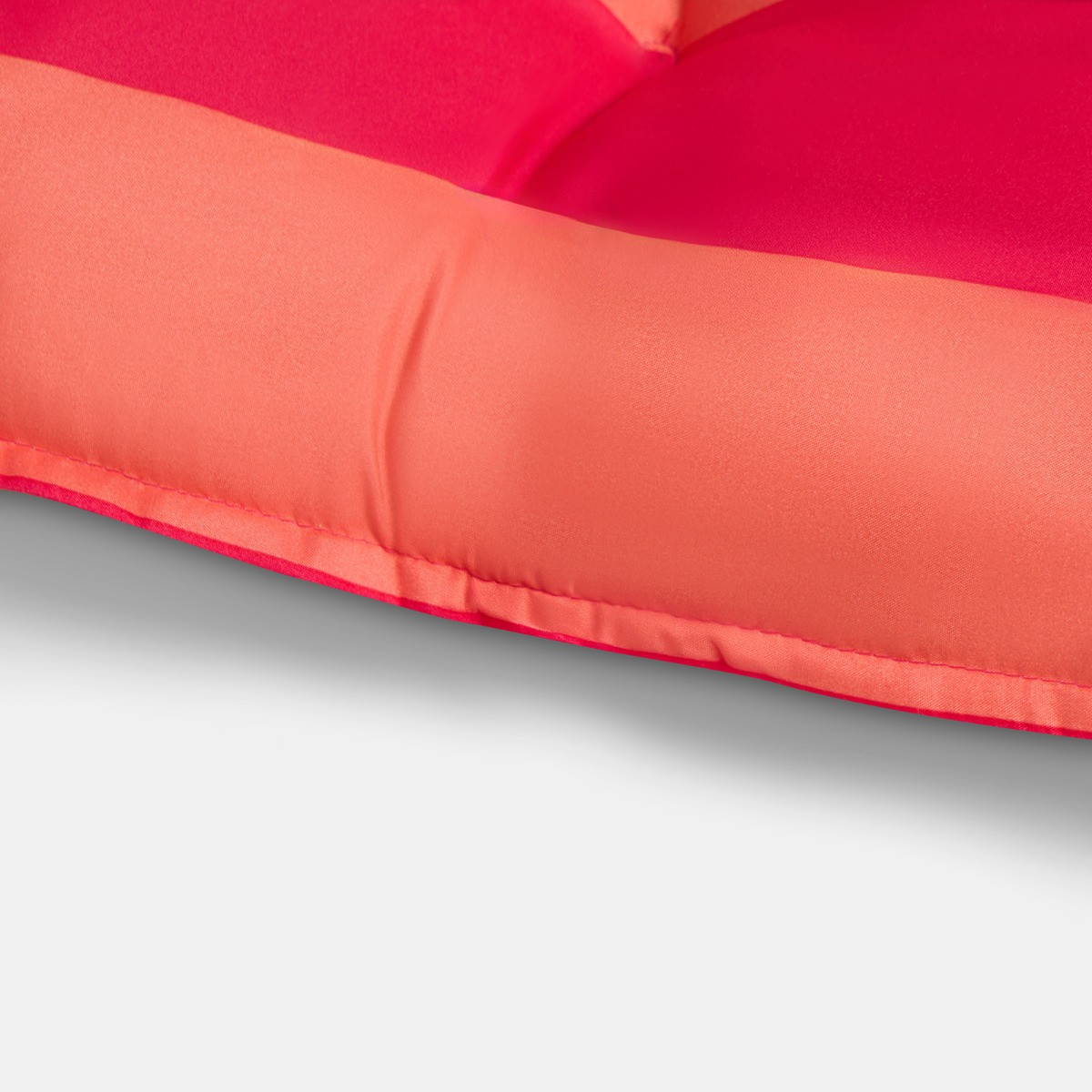 OHS 2-Seater Indoor/Outdoor Stripe Print Bench Pad - Orange/Pink>