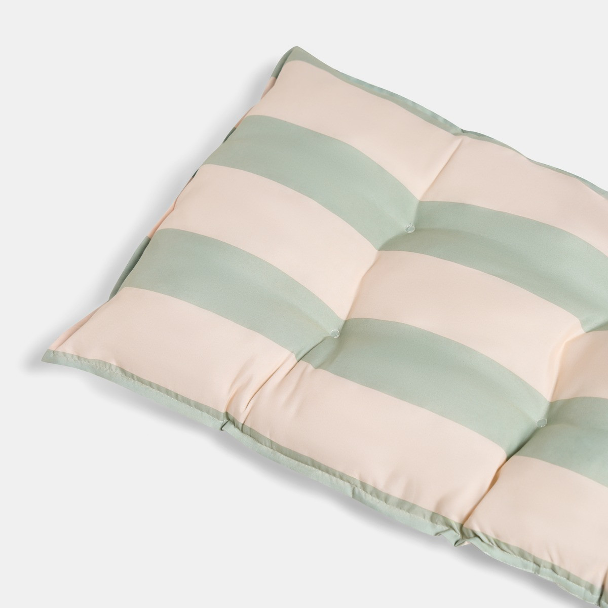 OHS 2-Seater Indoor/Outdoor Stripe Print Bench Pad - Sage/Cream>