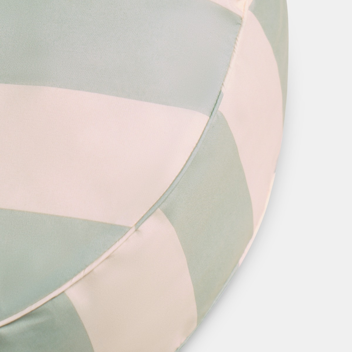 OHS Indoor/Outdoor Stripe Print Round Filled Cushion - Sage/Cream>