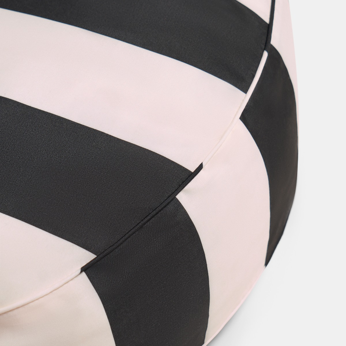 OHS Indoor/Outdoor Stripe Print Round Filled Cushion - Monochrome>