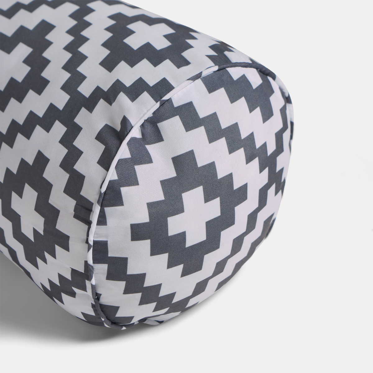 OHS Geometric Print Indoor/Outdoor Bolster Pillow - Grey>