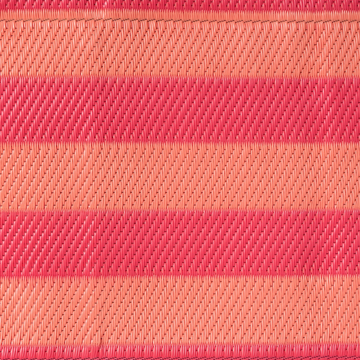 OHS Stripe Print Outdoor Rug - Orange/Pink>