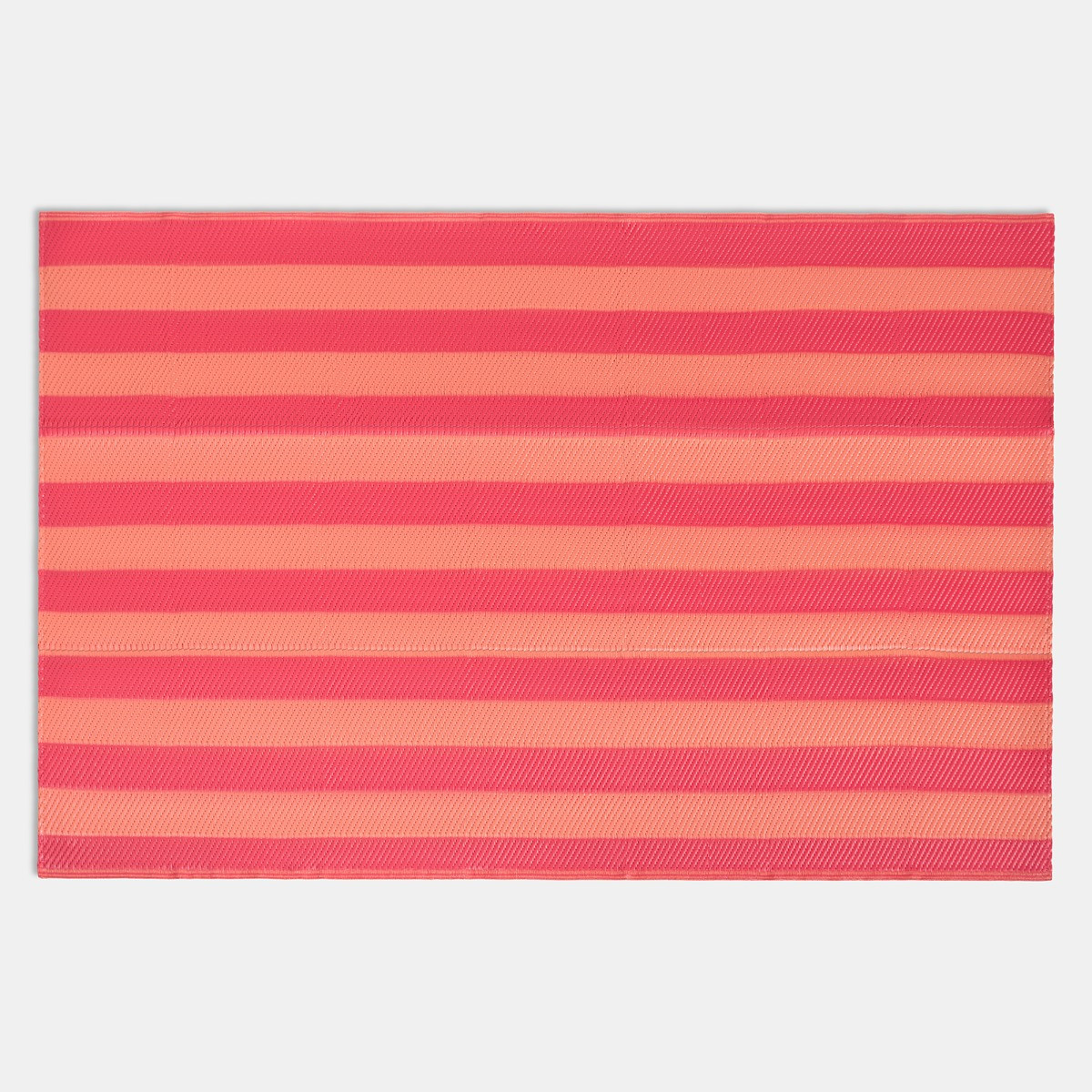 OHS Stripe Print Outdoor Rug, Orange/Pink - 120 x 170cm>