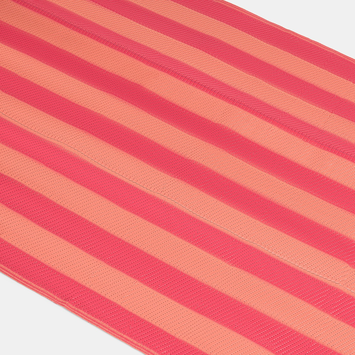 OHS Stripe Print Outdoor Rug, Orange/Pink - 120 x 170cm>