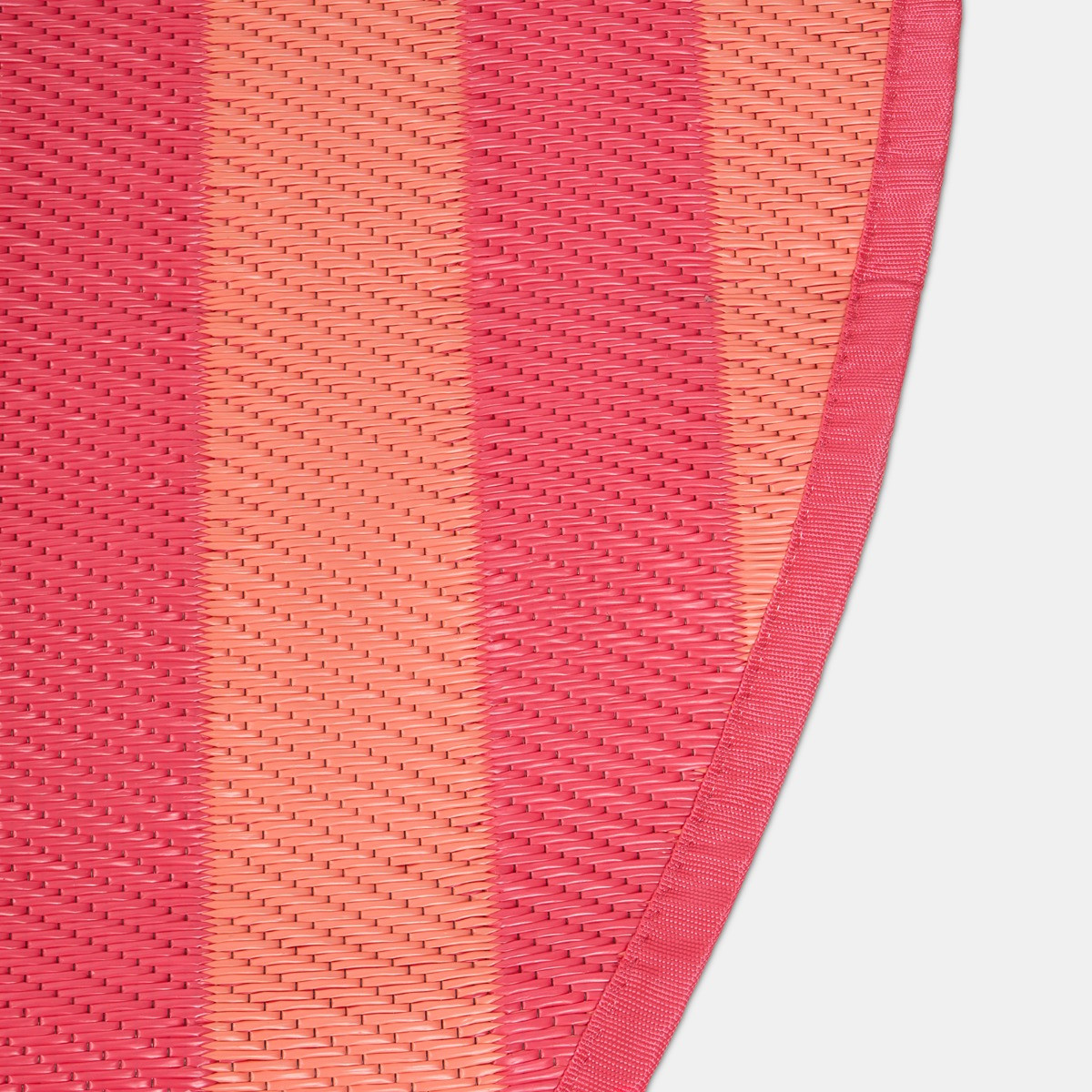 OHS Stripe Print Outdoor Rug, Orange/Pink - 170cm>