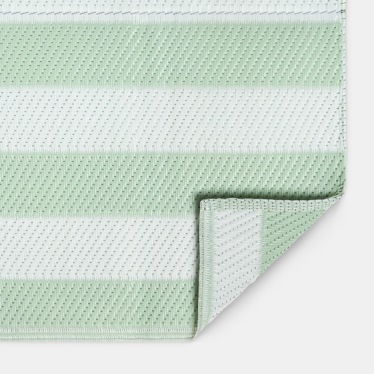 OHS Stripe Print Outdoor Rug, Sage/Cream - 160 x 230cm>
