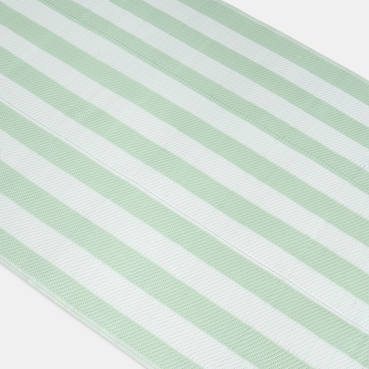 OHS Stripe Print Outdoor Rug - Sage/Cream>