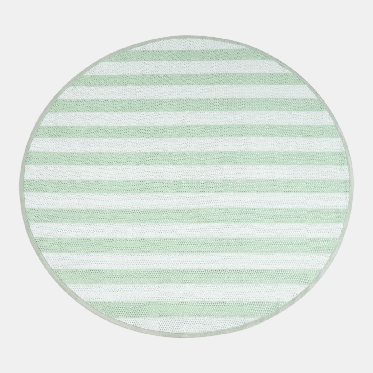 OHS Stripe Print Outdoor Rug, Sage/Cream - 170cm>