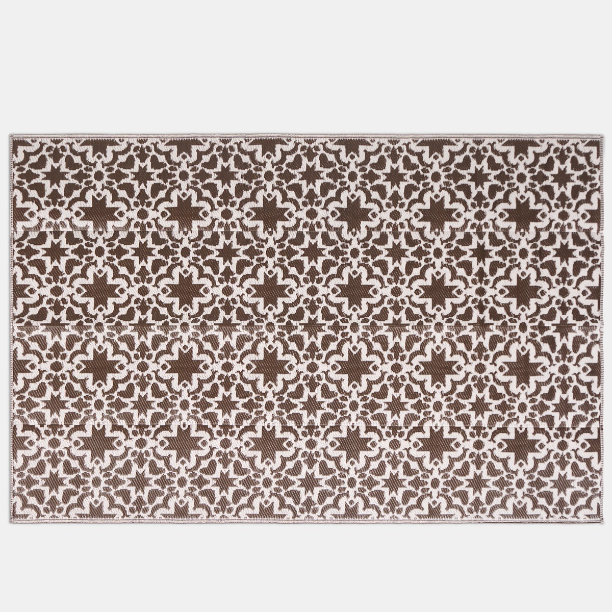 OHS Tile Print Reversible Outdoor Rug - Natural>
