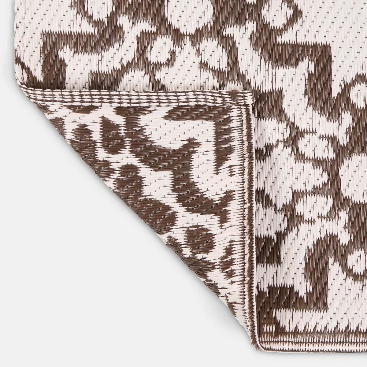 OHS Tile Print Reversible Outdoor Rug, Natural - 160 x 230cm>