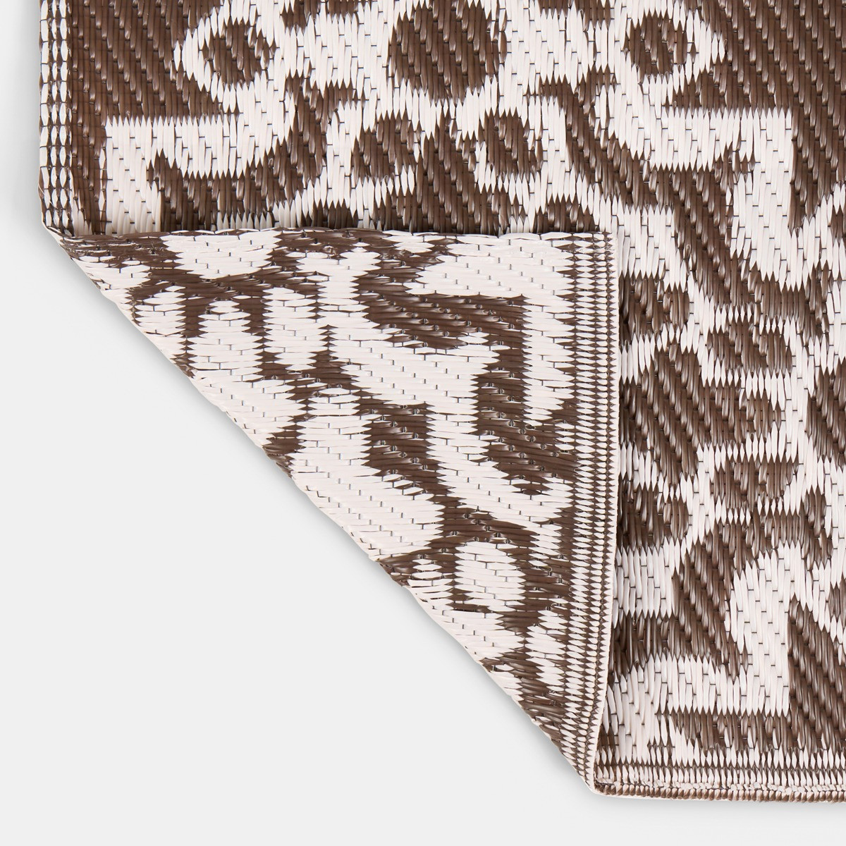 OHS Tile Print Reversible Outdoor Rug, Natural - 120 x 170cm>