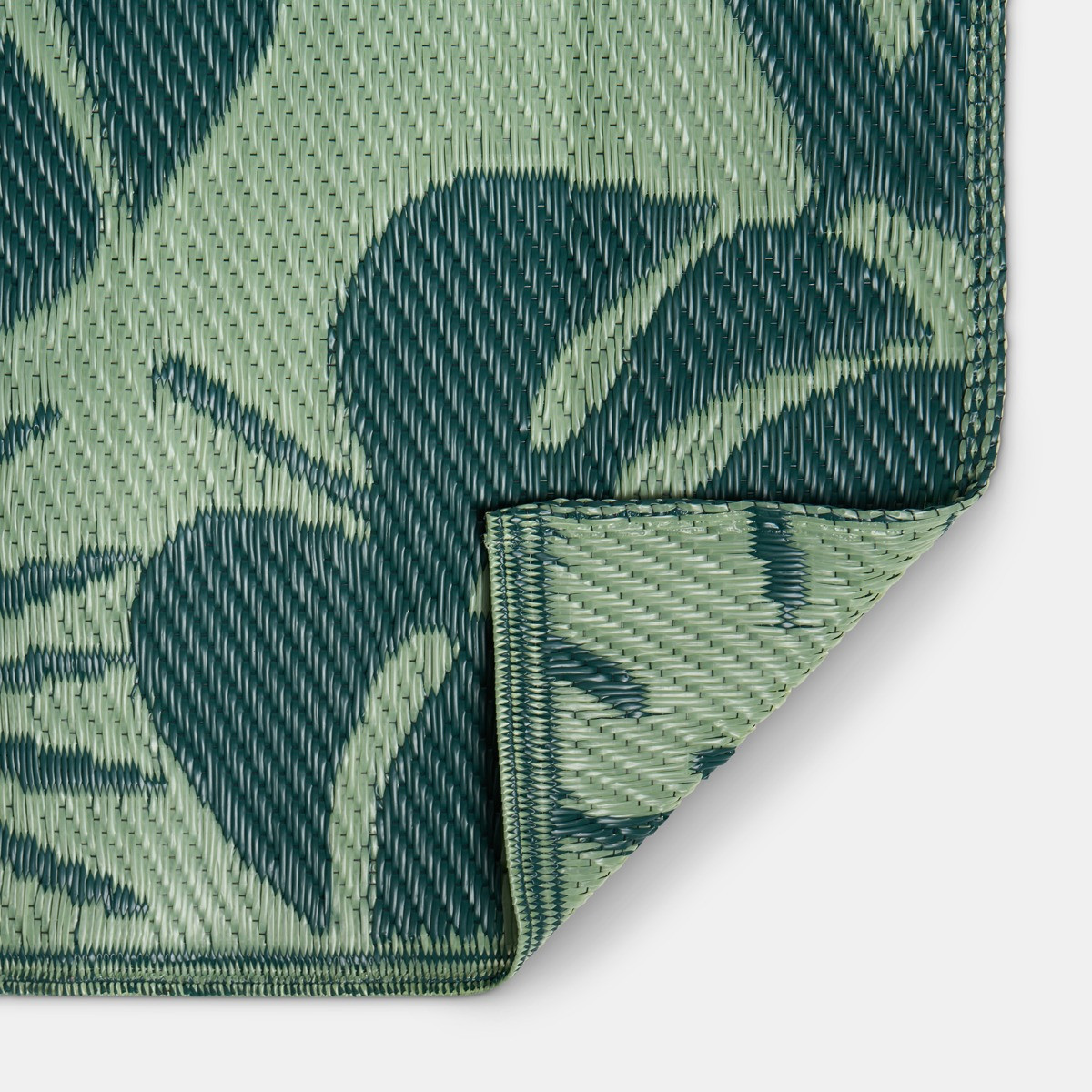 OHS Palm Print Reversible Outdoor Rug - Green>