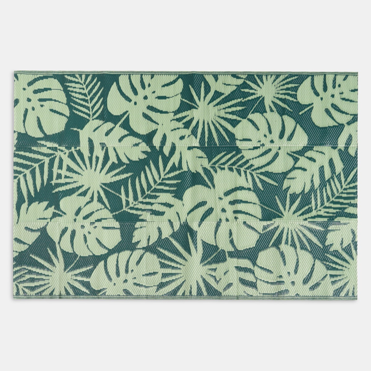 OHS Palm Print Reversible Outdoor Rug - Green>