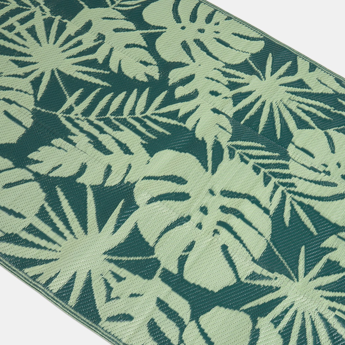 OHS Palm Print Reversible Outdoor Rug - Green>