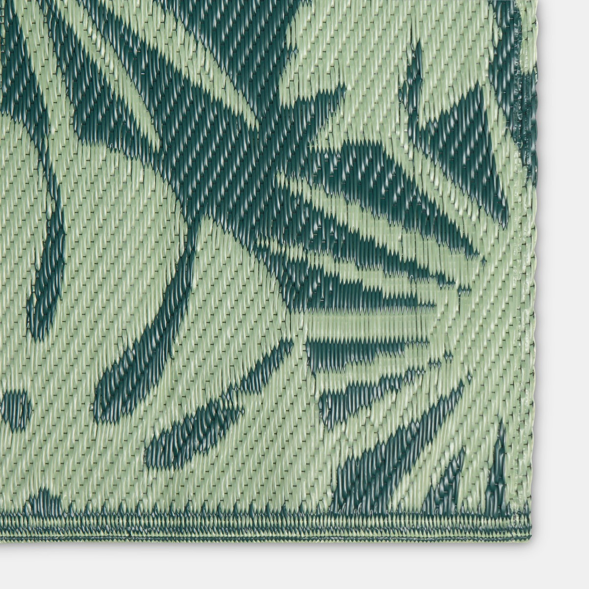 OHS Palm Print Reversible Outdoor Rug - Green>