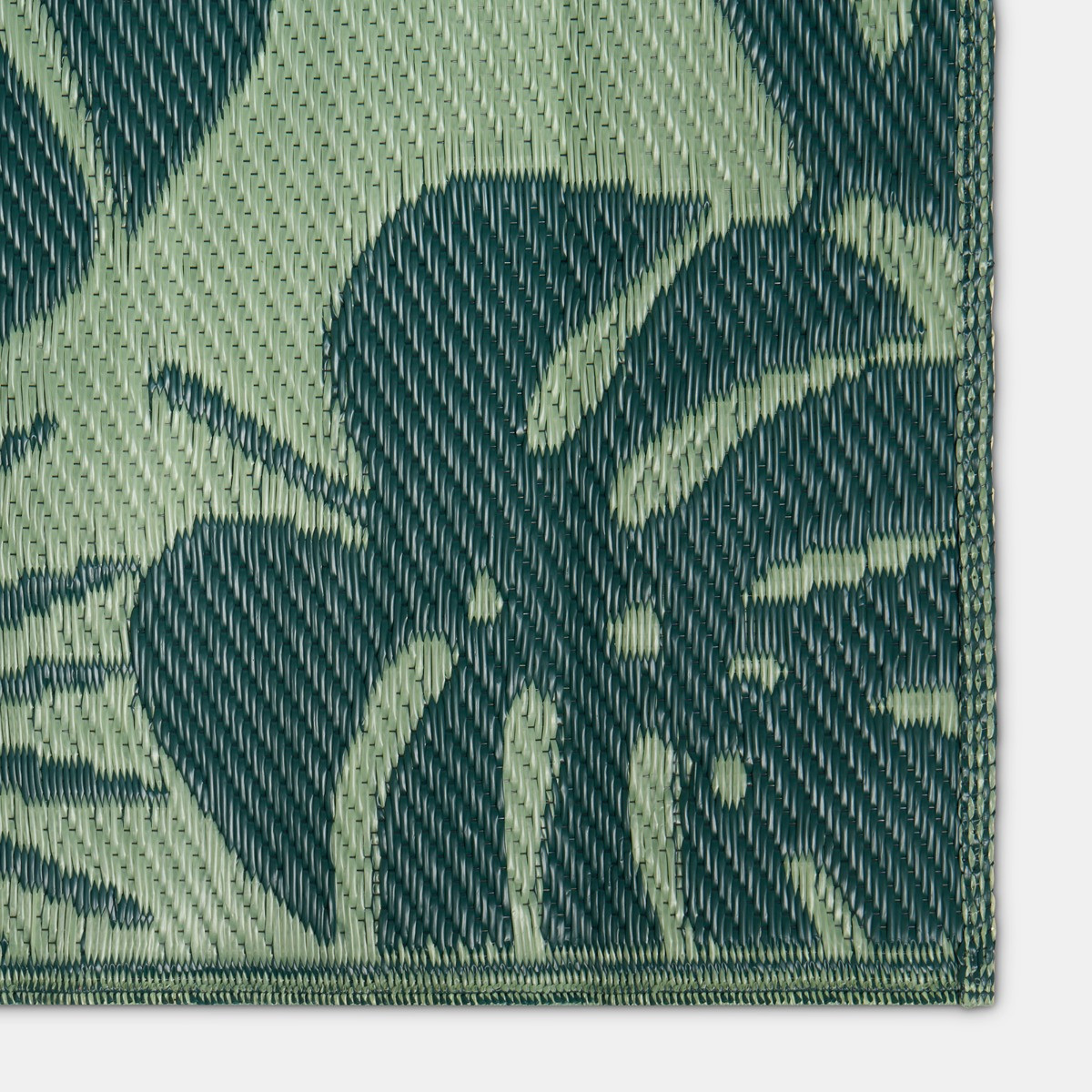 OHS Palm Print Reversible Outdoor Rug - Green>