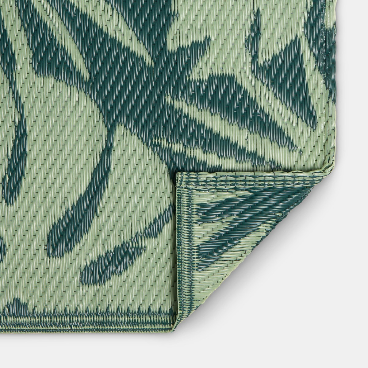 OHS Palm Print Reversible Outdoor Rug - Green>