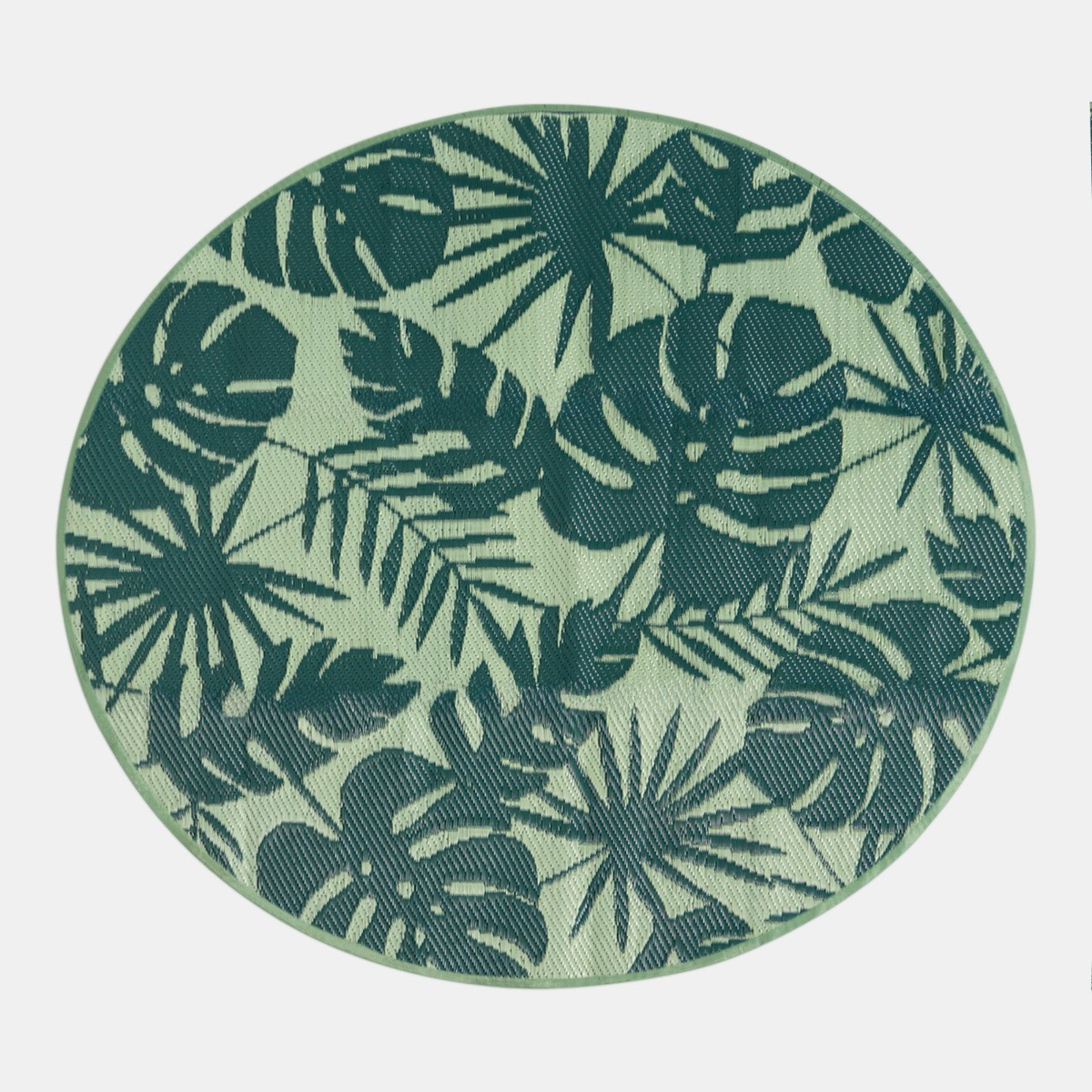 OHS Palm Print Reversible Outdoor Rug, Green - 170cm>