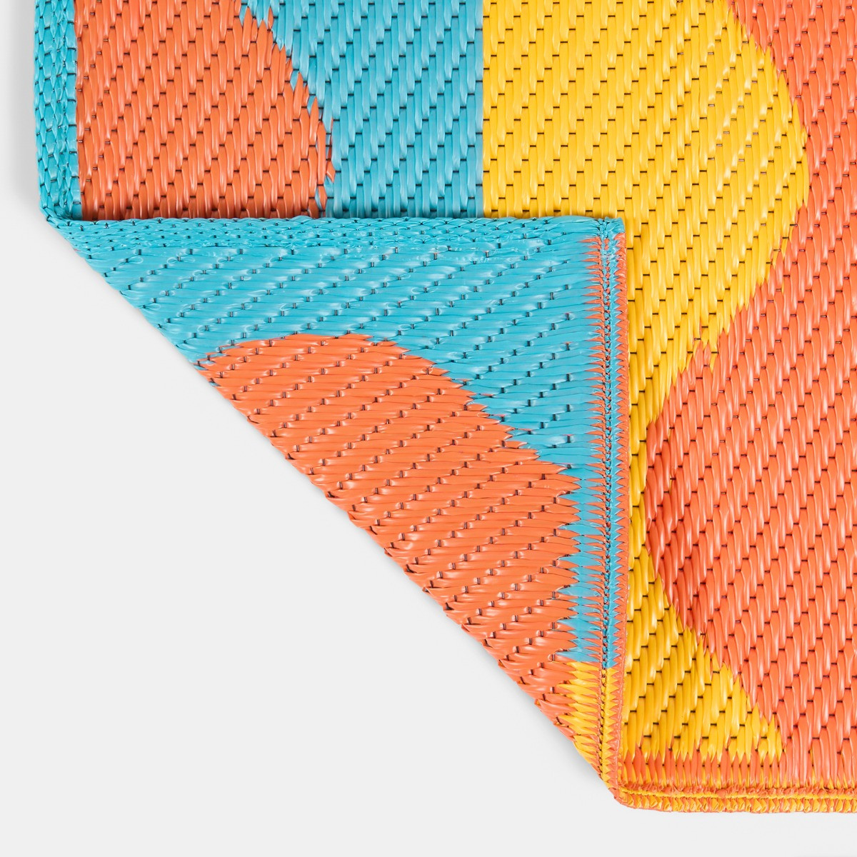 OHS Kids Waved Lines Print Outdoor Rug - Multi>