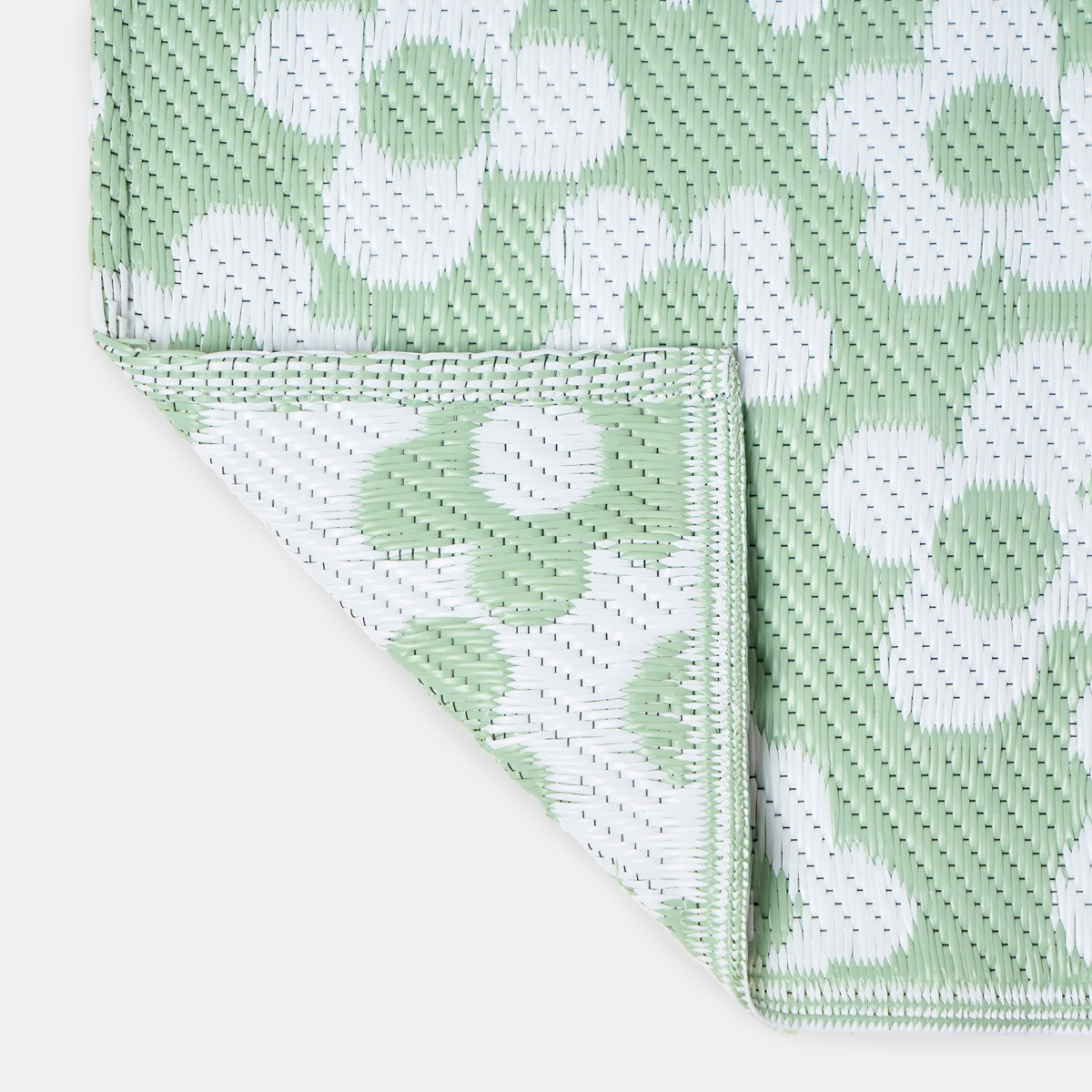 OHS Kids Daisy Print Outdoor Rug - Sage/White>