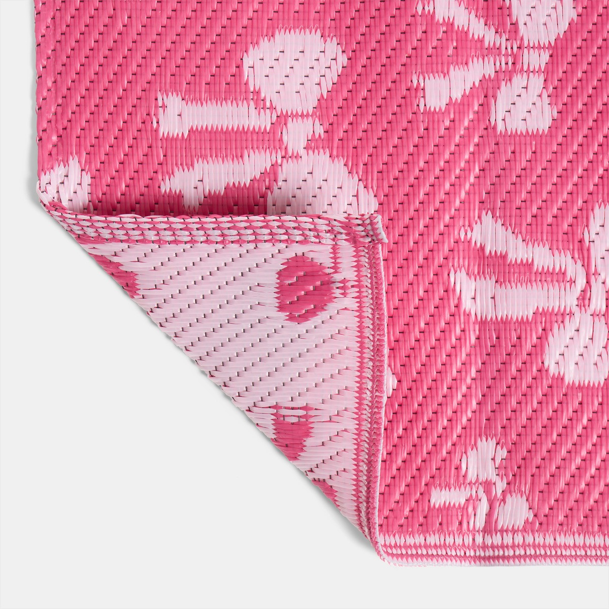 OHS Bow Print Outdoor Rug - Pink>