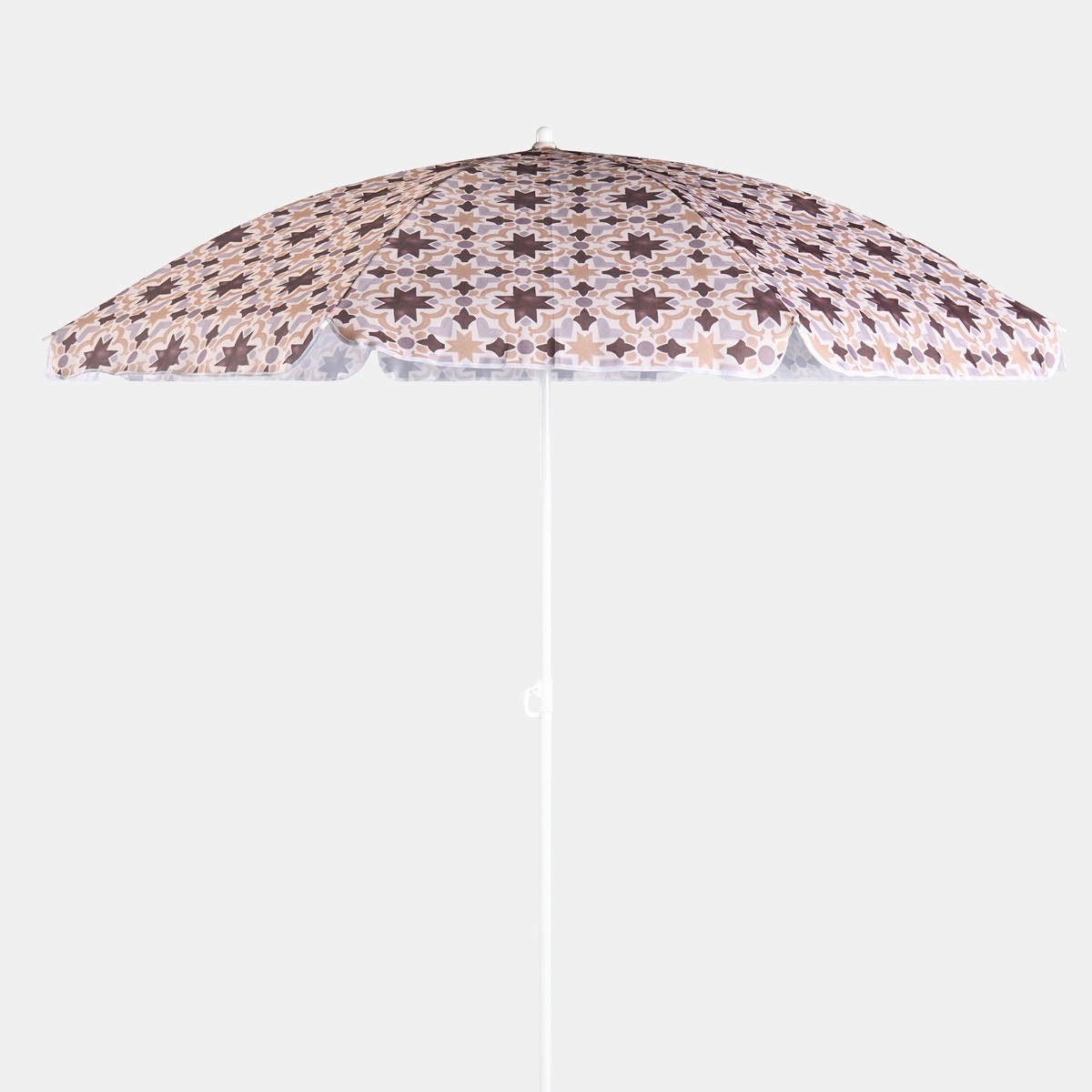OHS Tile Print Outdoor Parasol - Natural>