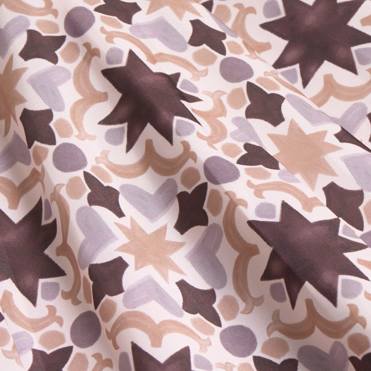 OHS Tile Print Outdoor Parasol - Natural>