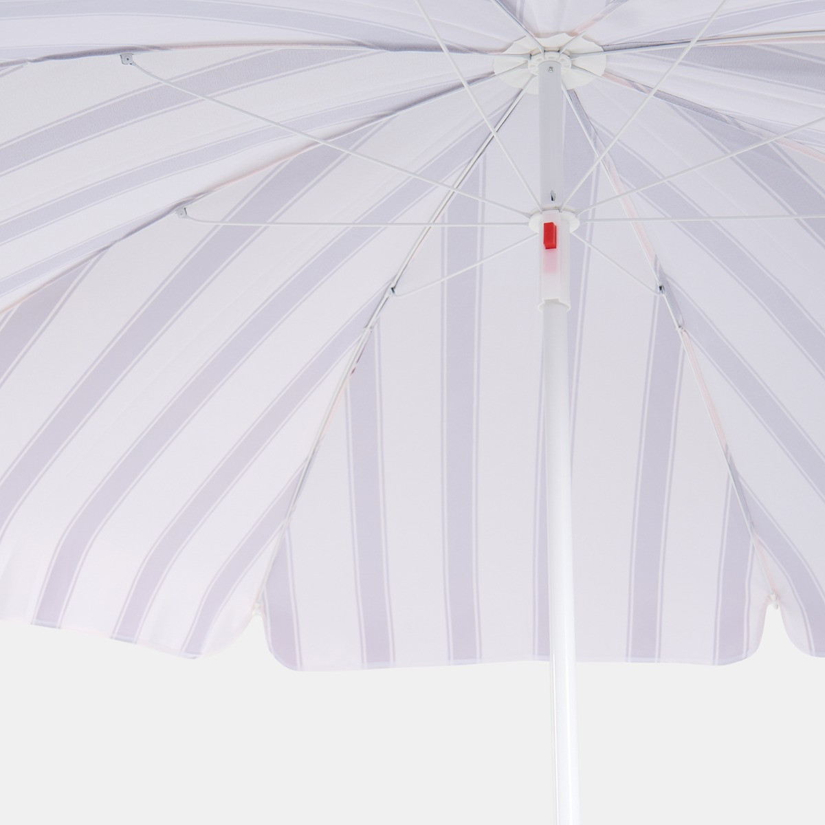 OHS Stripe Print Outdoor Parasol - Chocolate/Cream>