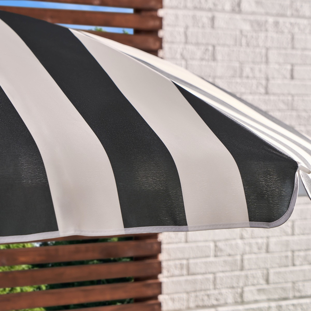 OHS Stripe Print Outdoor Parasol - Monochrome>