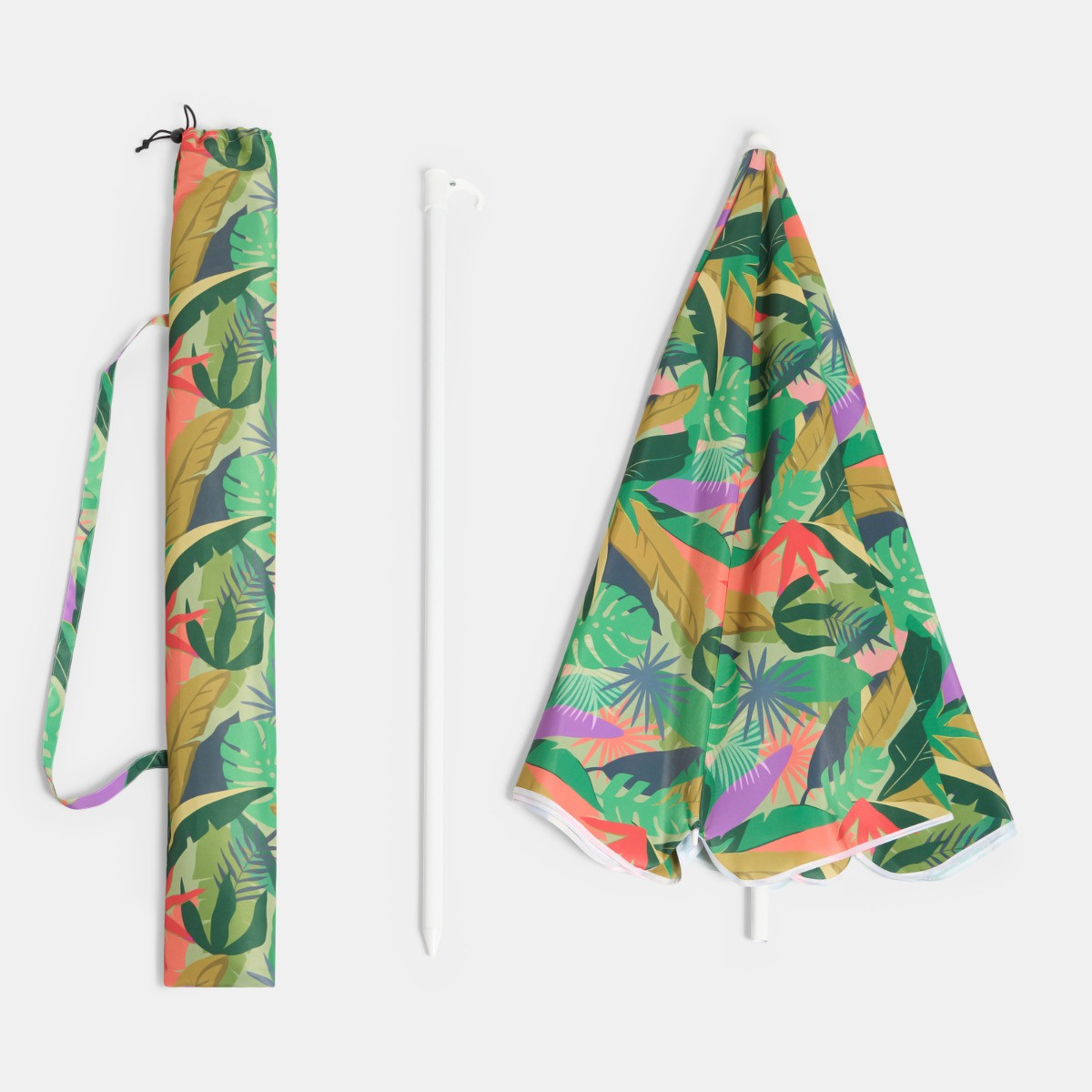 OHS Palm Print Outdoor Parasol - Green>