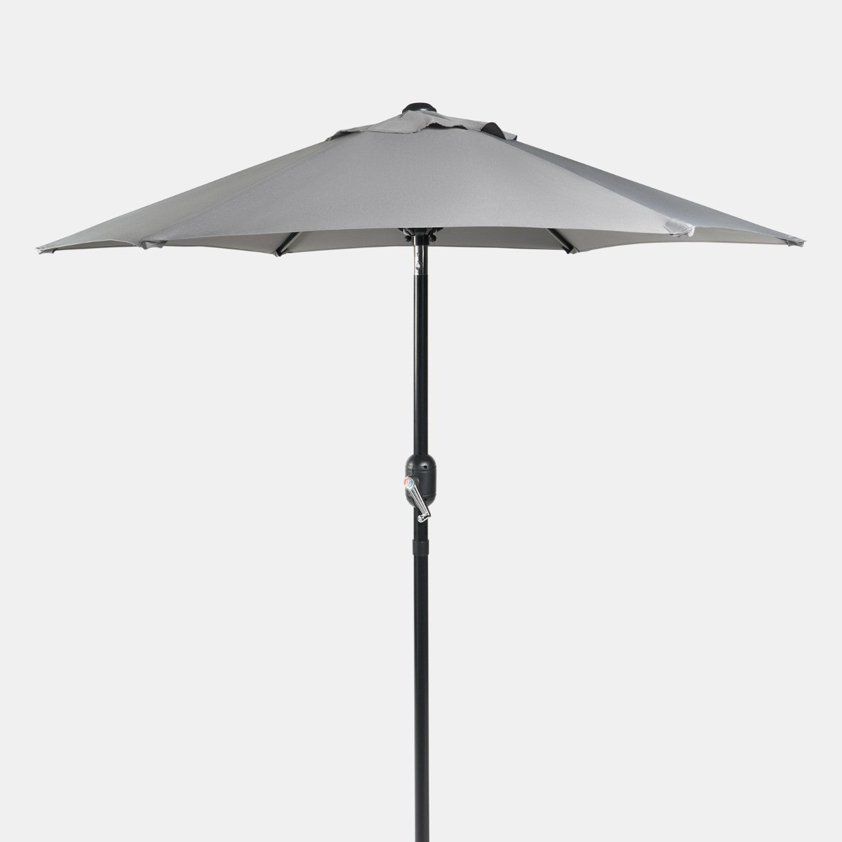 OHS Round Premium Tilting Parasol - Grey>