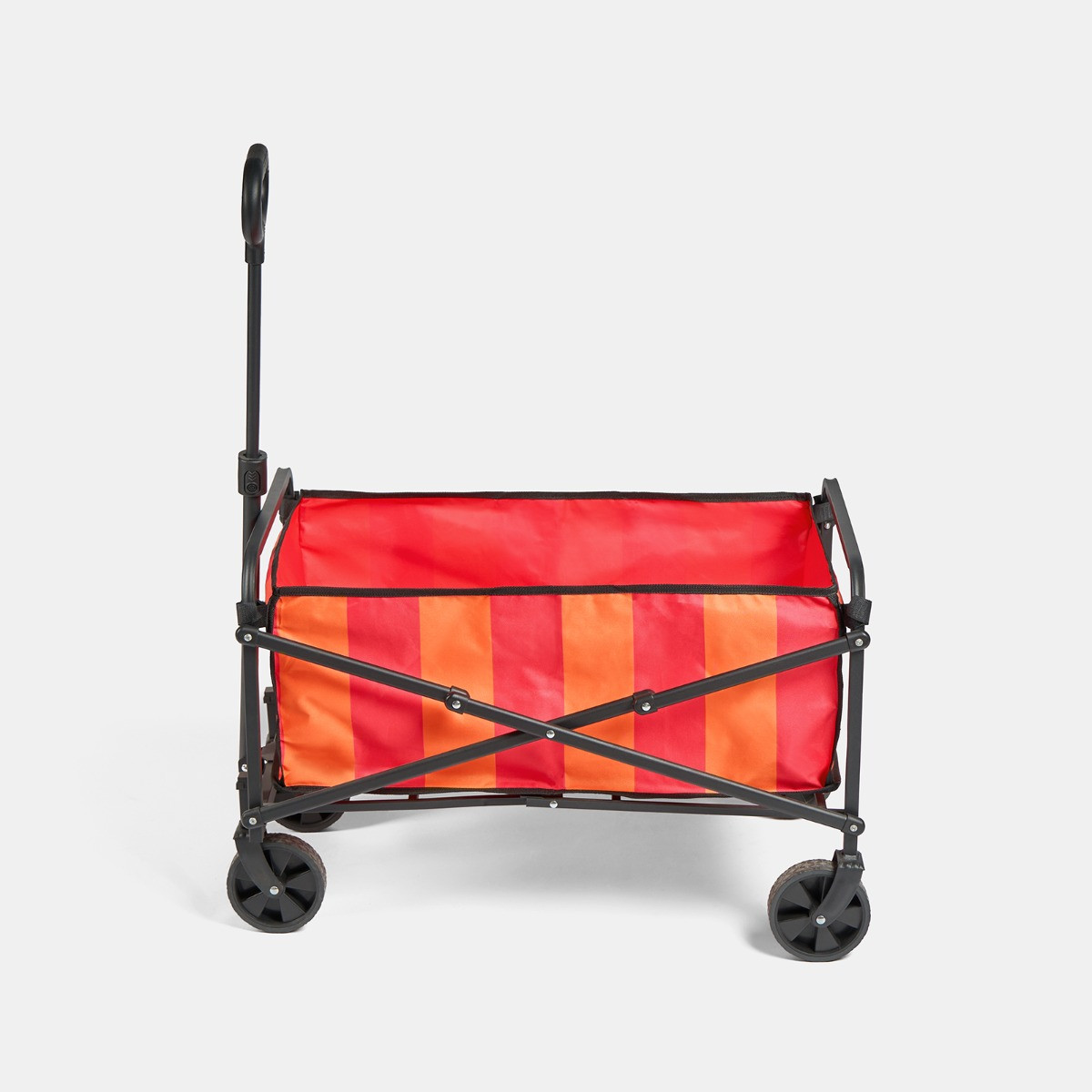 OHS Stripe Print Foldable Camping Trolley - Orange/Pink>