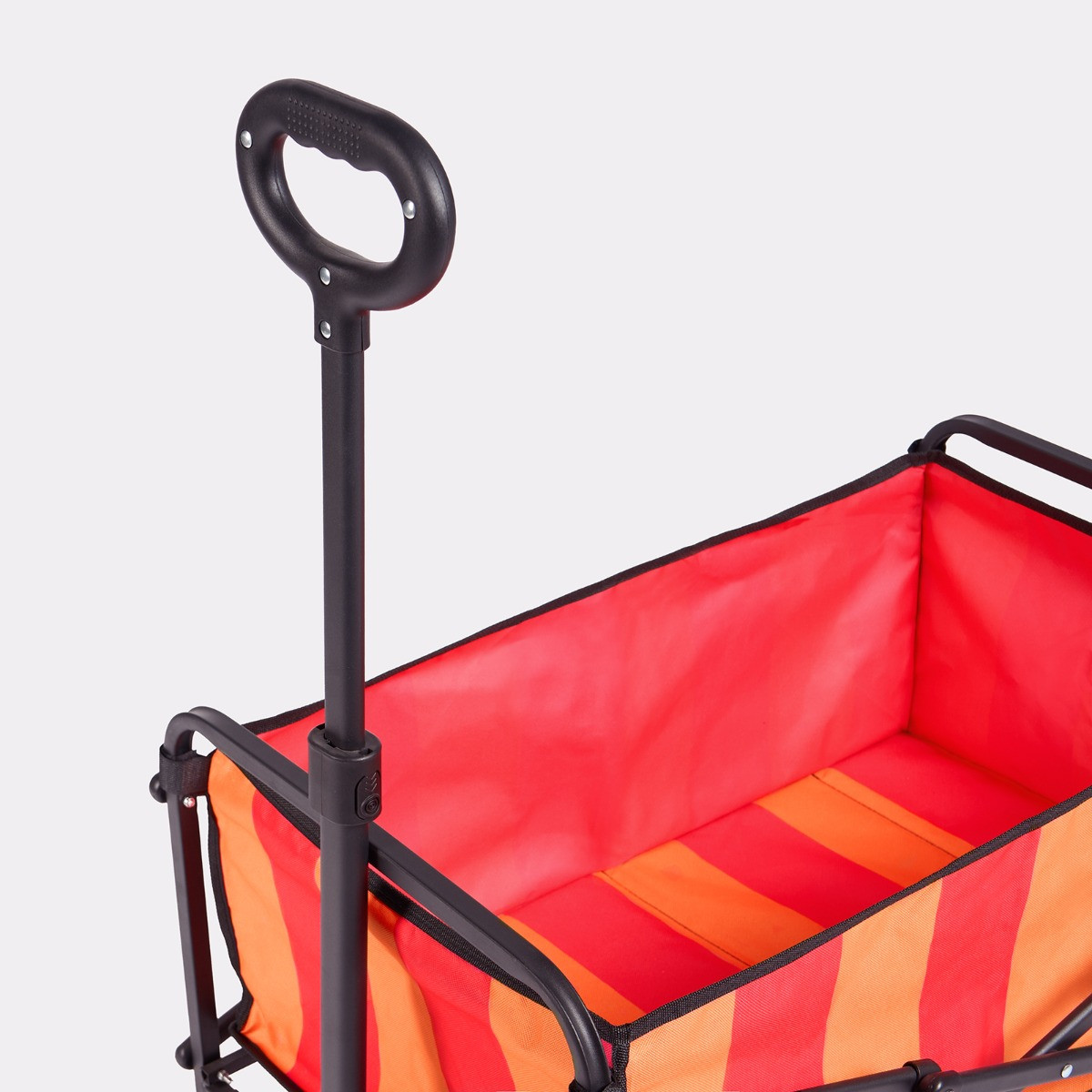 OHS Stripe Print Foldable Camping Trolley - Orange/Pink>