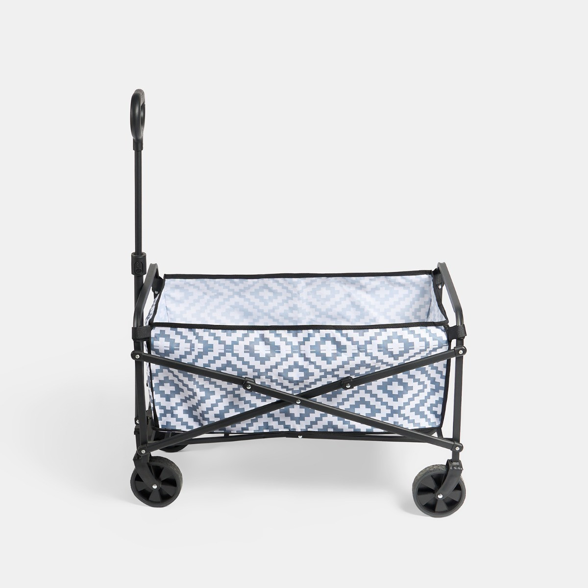 OHS Geometric Print Foldable Camping Trolley - Grey >