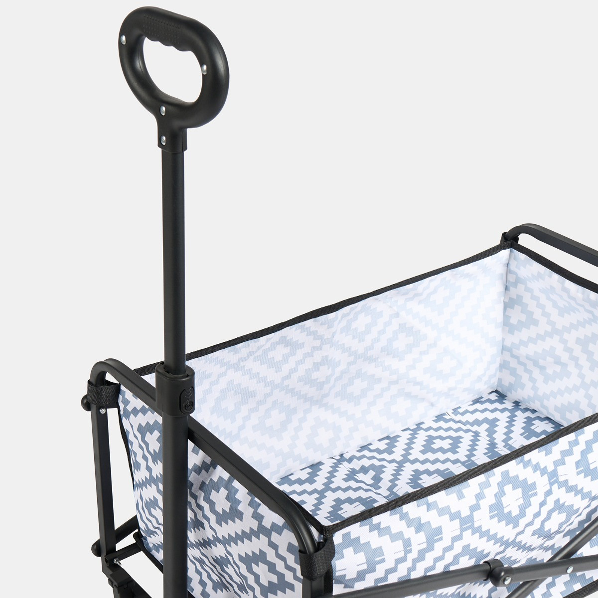OHS Geometric Print Foldable Camping Trolley - Grey >