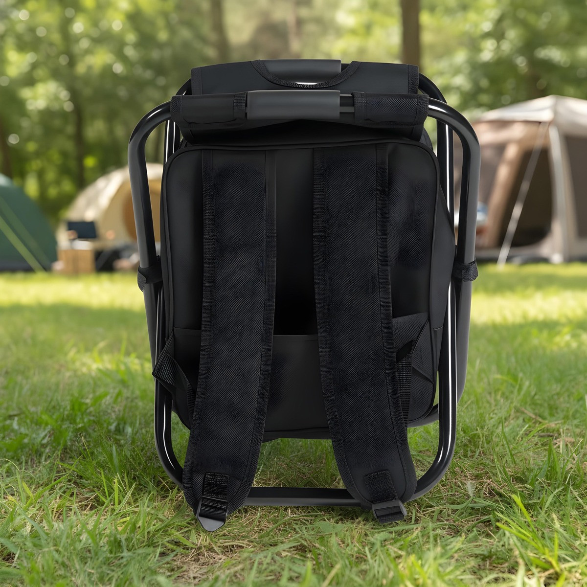 OHS 3 in 1 Camping Cooling Bag Seat - Black>