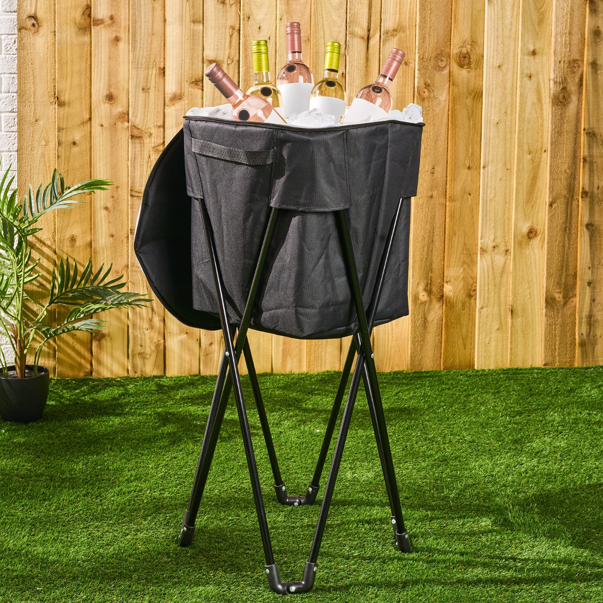 OHS Outdoor Foldable Drinks Cooling Stand - Black>
