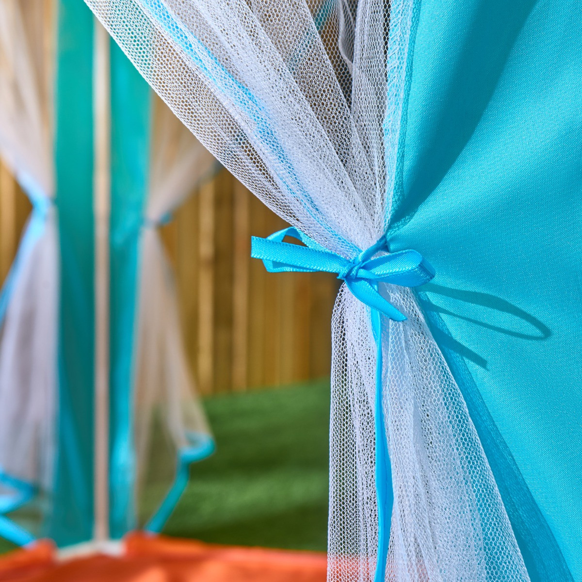 OHS Kids Colour Block Outdoor Play Tent with Curtains - Multi>